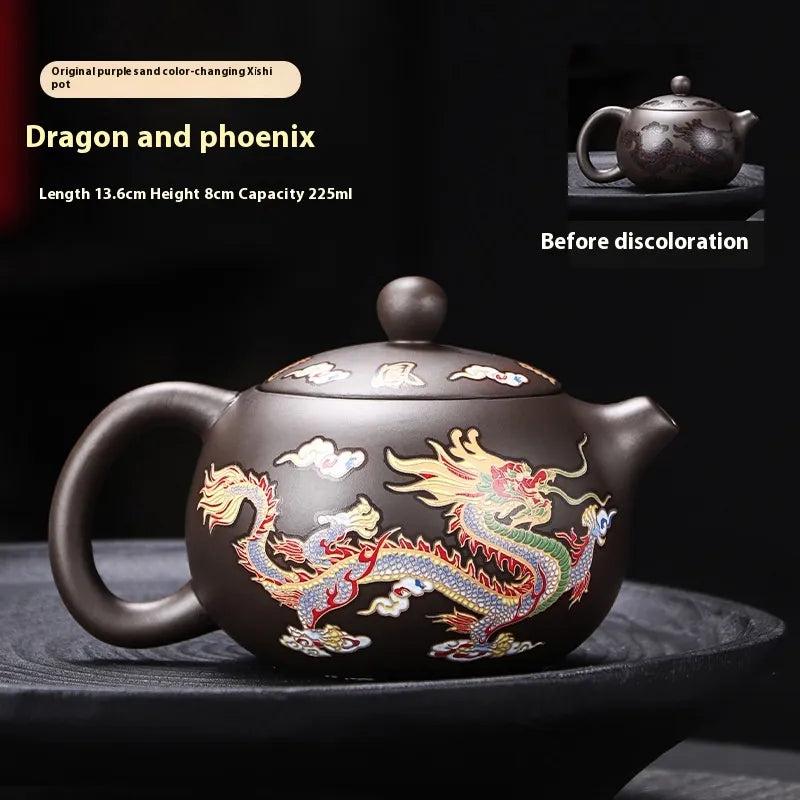 Color Changing Teapot | Dragon Phoenix Zisha Clay Teapot | Imperial Zisha Co.