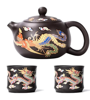 Color Changing Teapot | Dragon Phoenix Zisha Clay Teapot | Imperial Zisha Co.
