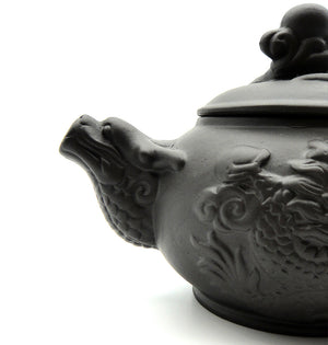 Yixing Dragon Teapot | Handmade Purple Clay Teapot with Dragon Pattern