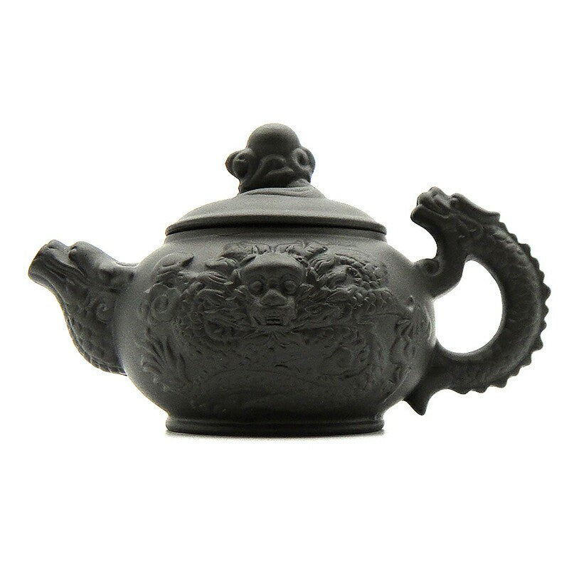 Yixing Dragon Teapot | Handmade Purple Clay Teapot with Dragon Pattern